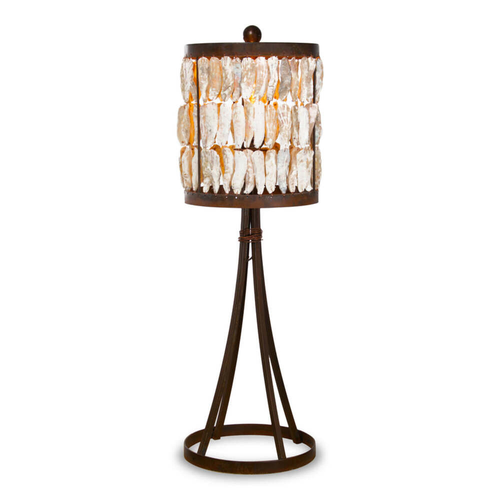 Lowcountry Originals Oyster Shell Drum Table Lamp | Wayfair