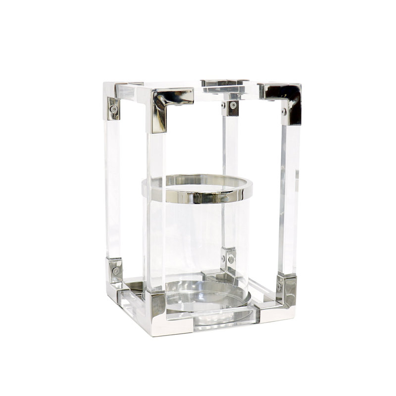 Lantern, 14" H x 9.5" W x 9.5" D