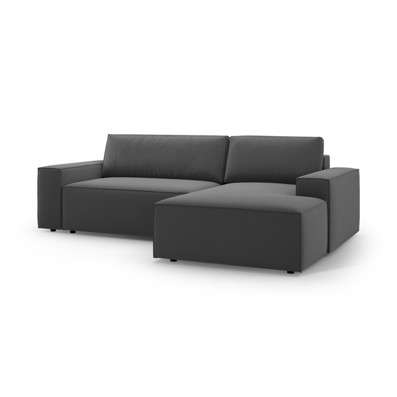 Alisbha 2 Seater Velvet Sofa Bed, Grey
