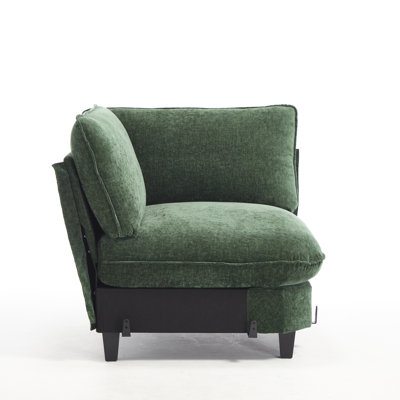 Fauteuil d'angle sans accoudoirs pour canapé modulaire