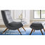 Ensemble de chaise longue et repose-pieds en velours Ramp-212125861