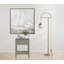 Table d'appoint, table de chevet avec plateau et tiroir en verre, table de chevet