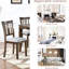 Chaises en noyer pour salle à manger - 4 chaises élégantes et rembourrées, assise rembourrée en bois, polyvalentes pour la maison