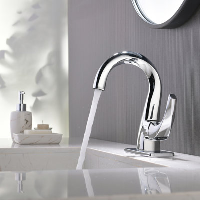 Single-Hole Single-handle Bathroom Faucet with Drain Assembly