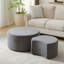 Ensemble de 2 tables basses gigognes pour le salon, ensemble de 2 tables basses rondes en mousse pour le salon, repose-pieds avec table d'appoint ronde moderne en mousse, sans assemblage-129682138