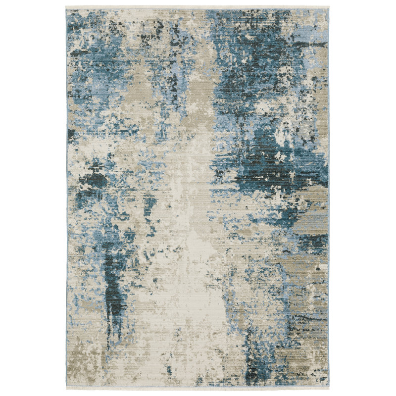 Abstract Indoor Rug, Rectangle 3'10" x 5'5"