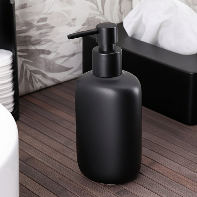 Distributeur de savon ovale noir, Noir