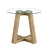 Modern And Practical Round Table: Clear Tempered Glass Top And Wood-coloured Mdf, Ideal For Living Rooms And Bedrooms