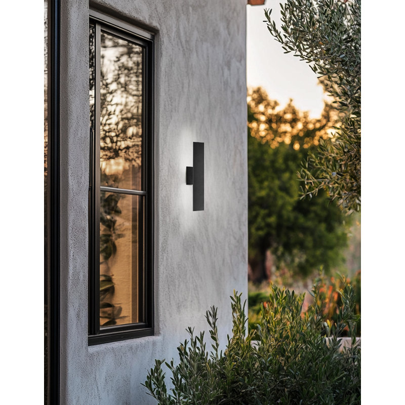 Wheatherly LED Outdoor Wall Sconce - 18" - Matte Black, 18"