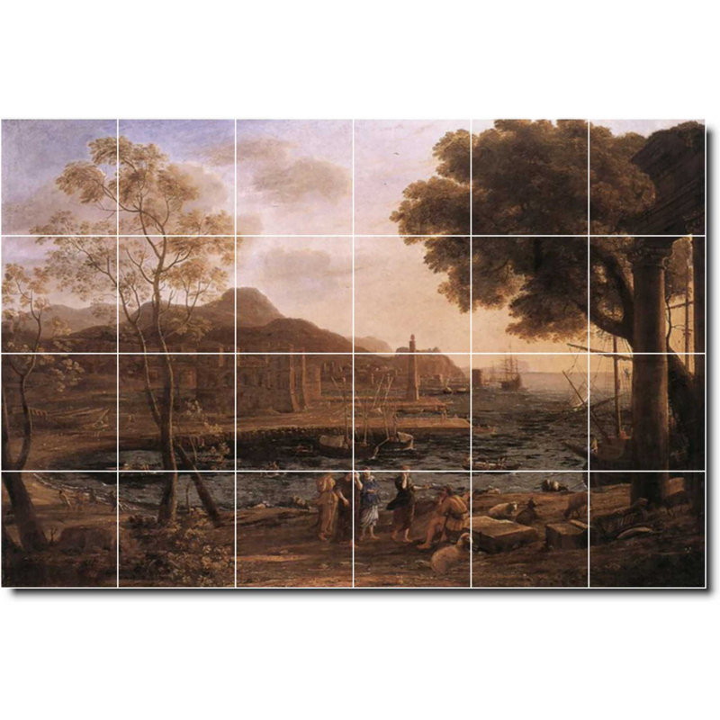 Carreau de céramique décorative 36 po x 24 po 6 po x 6 po, Paysage 05565