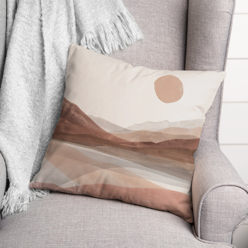 Coussin intérieur / extérieur Mauve Boho, H 18 po x l 18 po, Carré