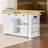 Large Kitchen Island With Drop Leaf, Power Outlet, Door Internal Storage Rack, Rolling Kitchen Cart On 5 Wheels With 5 Open Side Racks For Kitchen, Dining Room(Not Include Bar Stools)-2017749205