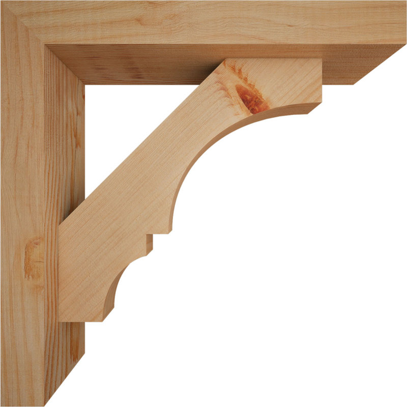 Support à blocs l 3 1/2 po x P 14 po x H 14 po avec support décalé, sapin Douglas, 14 po x 14 po