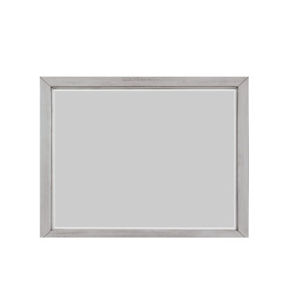 Scheller Wood Flat Wall Mirror