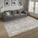 Elegant Modern Machine Washable Area Rug in Grey