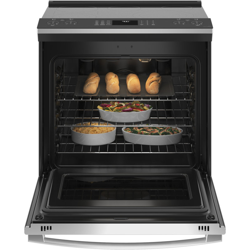 Cuisinière électrique encastrée 30 po 5,3 pieds cubes GE Profile Smart Appliances, Acier inoxydable