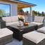 Rectangle Aluminum Propane Smokeless Fire Pit Table-73824930