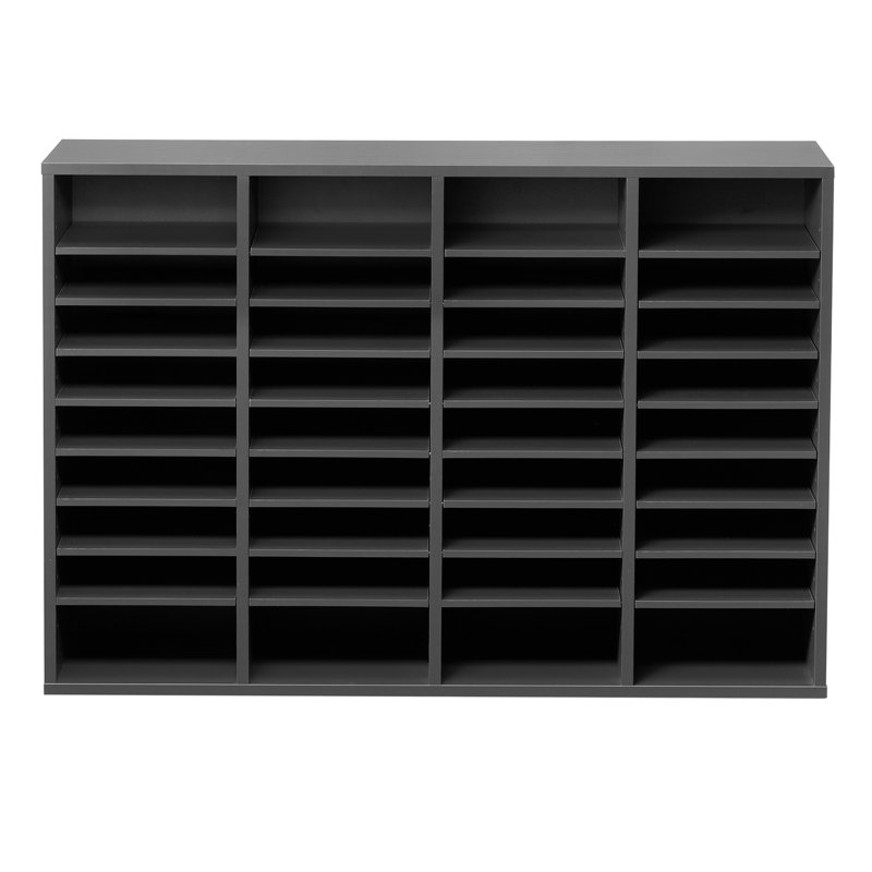 Boîte de rangement de bureau pour boîte aux lettres avec rangement à 36 compartiments à tablettes réglables pour documents