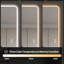 Miroir mural pleine longueur DEL rectangulaire de 63 po x 24 po-1710319694