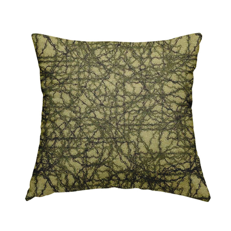 Geometric Square Cushion, 55cm H x 55cm W x 5cm D, Green/Beige