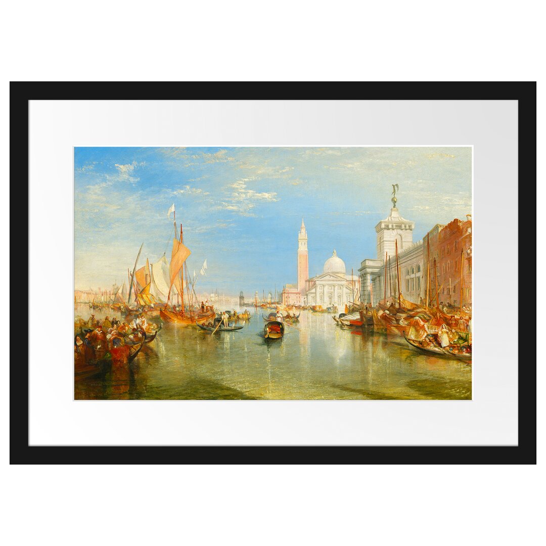 Gerahmtes Poster Venedig das Dogana und San Giorgio Mag von William Turner