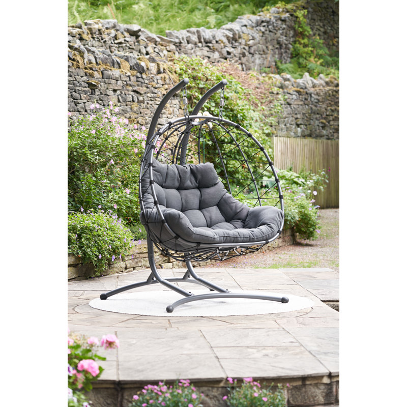 Lyon Anthracite Outdoor Double Hanging Chair, Double, Anthracite Grey