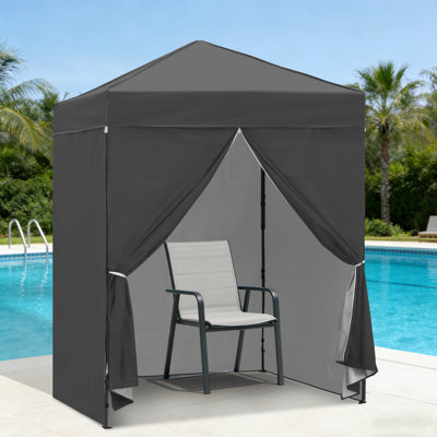 6x4ft Pop Up Canopy Tent with 4 Removable Sidewalls, Easy Up Canopies Gazebos