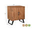Table de chevet 2 portes Keerat