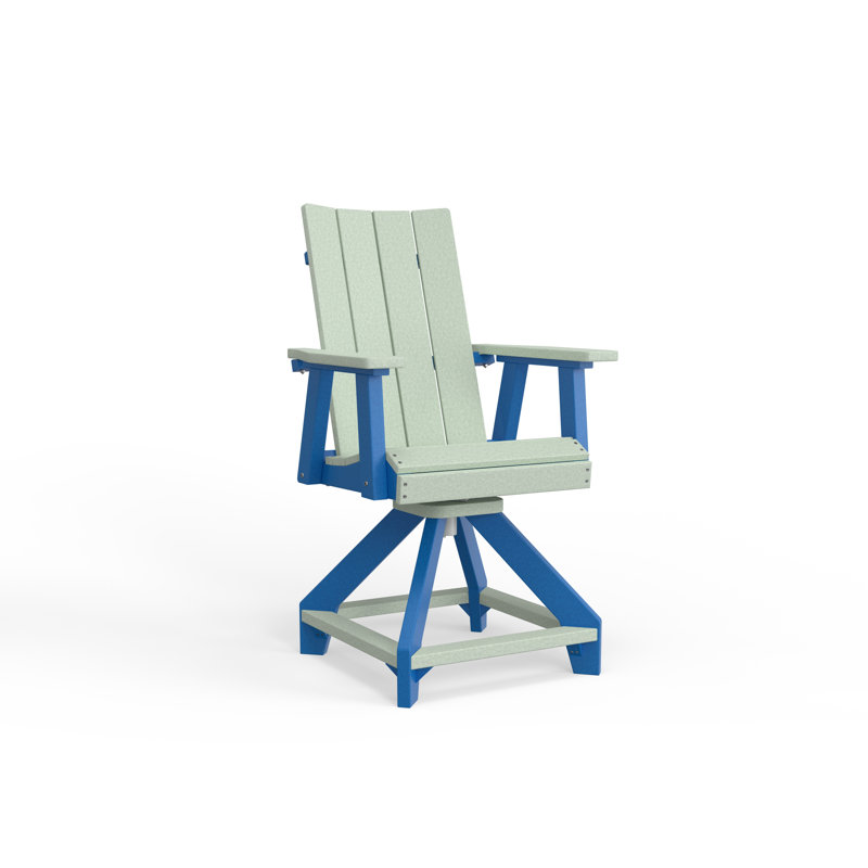 SOL Outdoor Bar Stool, Pacific Blue, Aruba Blue
