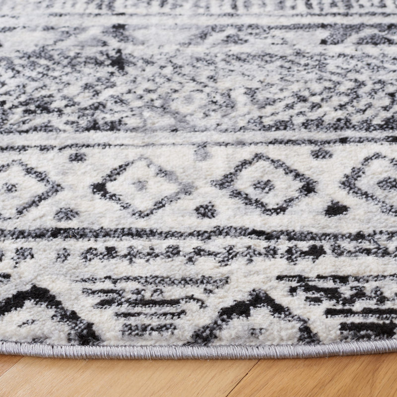 Tapis géométrique Brentwood Performance, Rond 6 pi 7 po