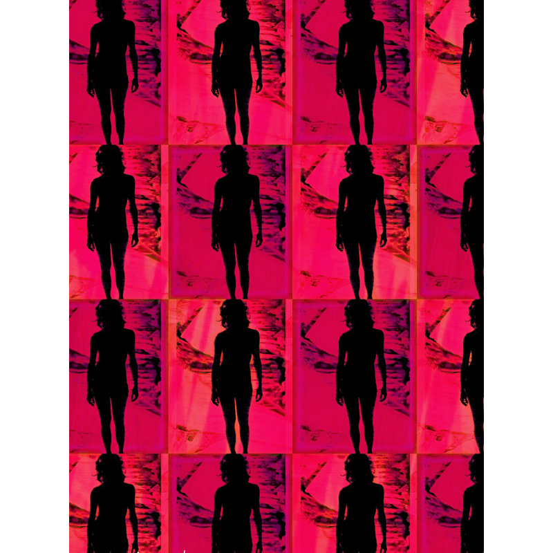 Silhouette In Magenta Print by Leonard Askowitz