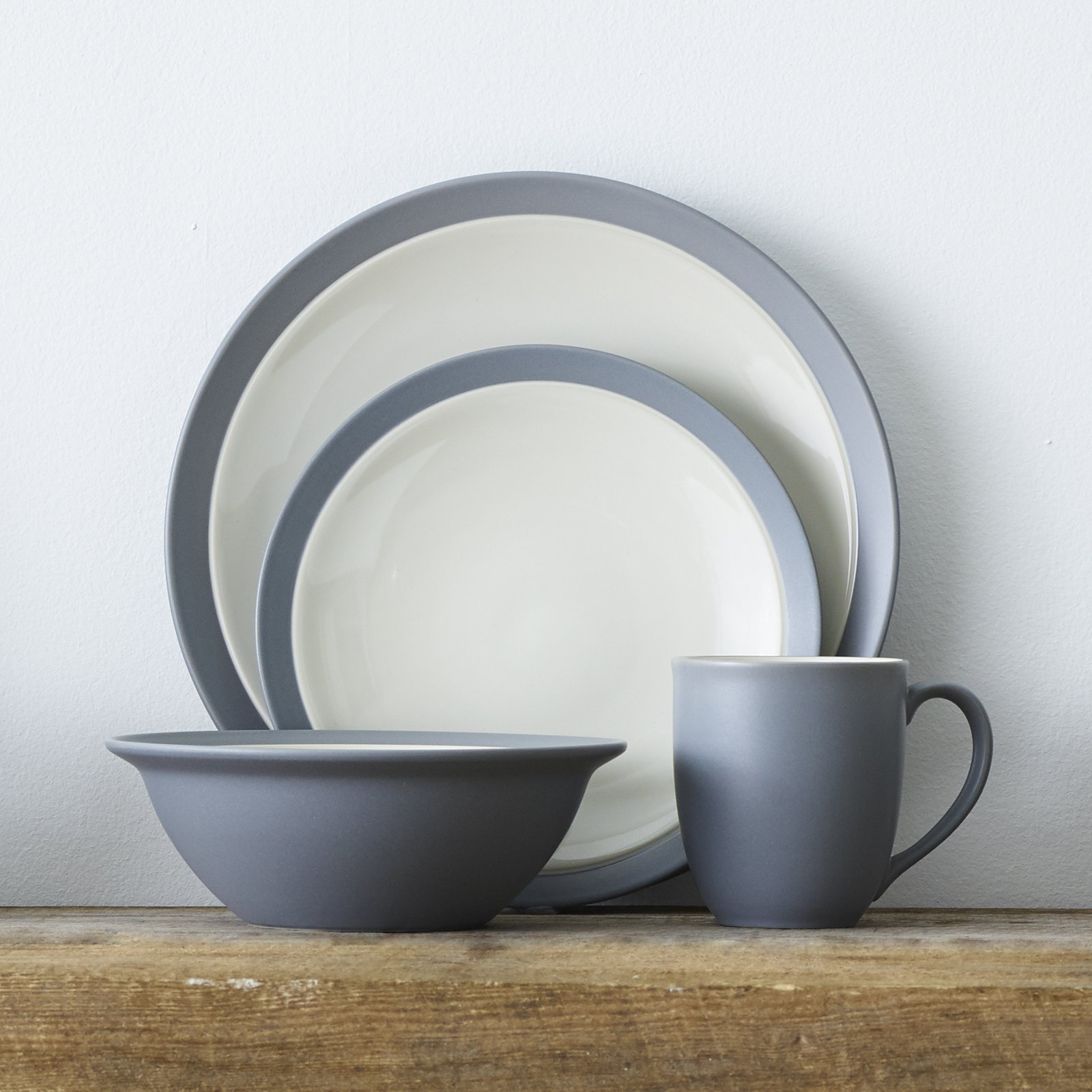 Noritake Colorwave Curve Dinner Plates 11", Slate