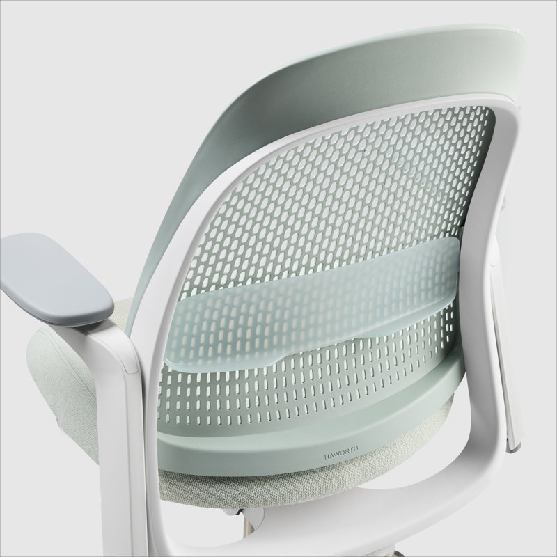 Haworth Breck Office Chair, White, Agave
