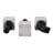 Decorative Chess Pieces Marble Figurine Sculpture - Decorative Object Statue For Home Decor And Living Room Decorations - Set Of 3, 9", Black & White