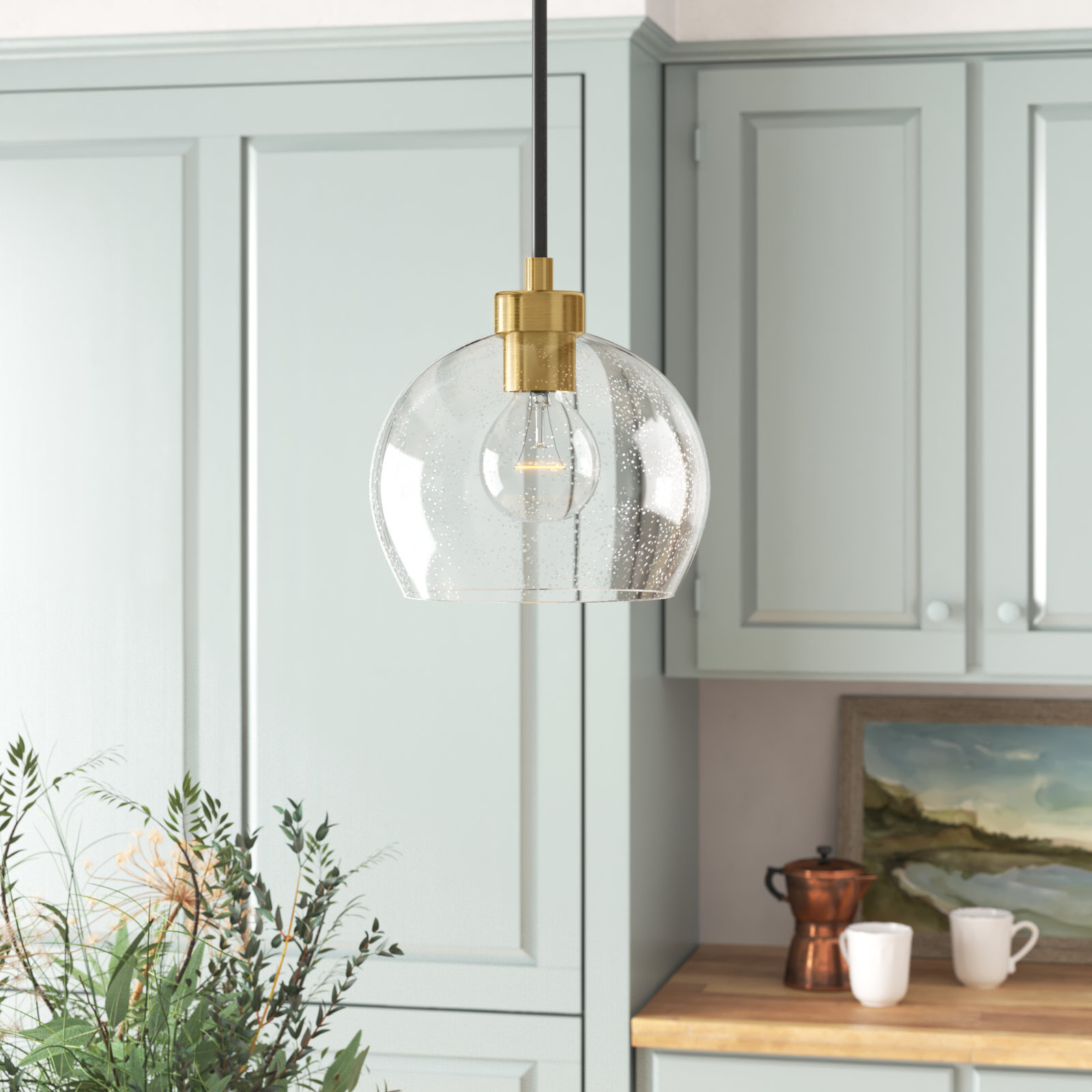 Kito Single Light Glass Dimmable Pendant