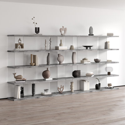 Matana 141.8" Bookcase with Matte Finish