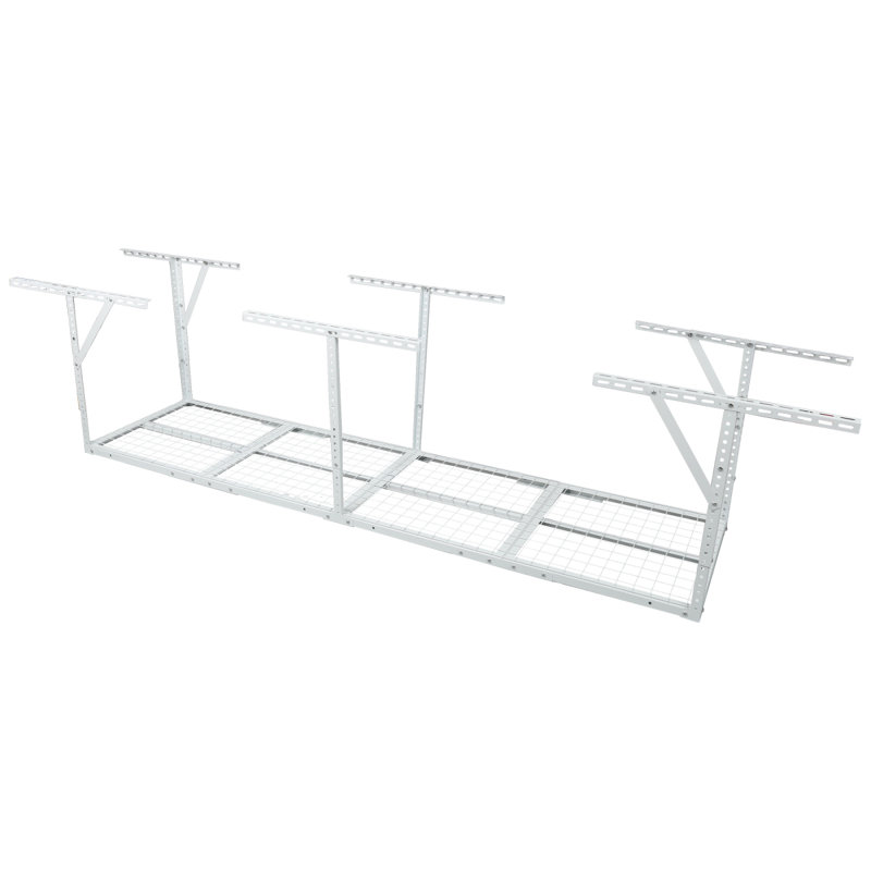 Support de rangement pour garage 2X8ft, Blanc, H 38,67 po x l 96,07 po x P 24,07 po
