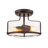 2-Light Seeded Glass Semi-Flush Mount