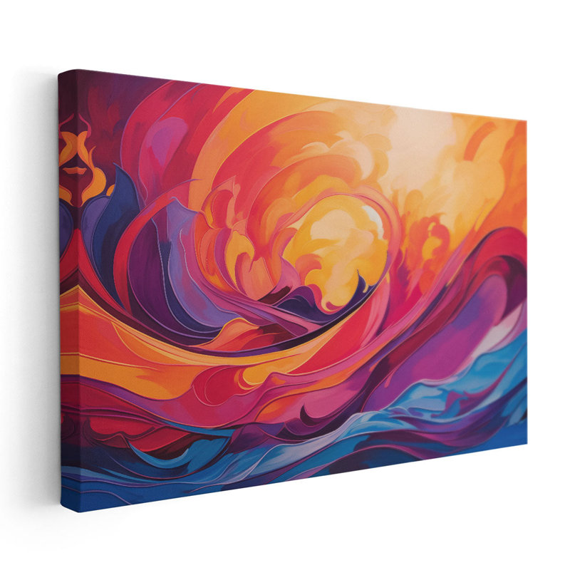Coucher de soleil vibrant, H 20 po x l 30 po