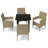 Hosby Rectangular 4 - Person Aluminum Dining Set-1097132273