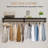 Wall Mounted Clothes Racks With Top Shelf