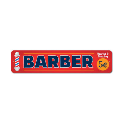 Enseigne en métal Barber Shop