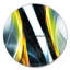 Fractal Lines Yellow White - Horloge murale moderne-57905828