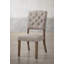 Ensemble de 2 chaises d'appoint en lin beige et chêne vieilli Bernard-248822598