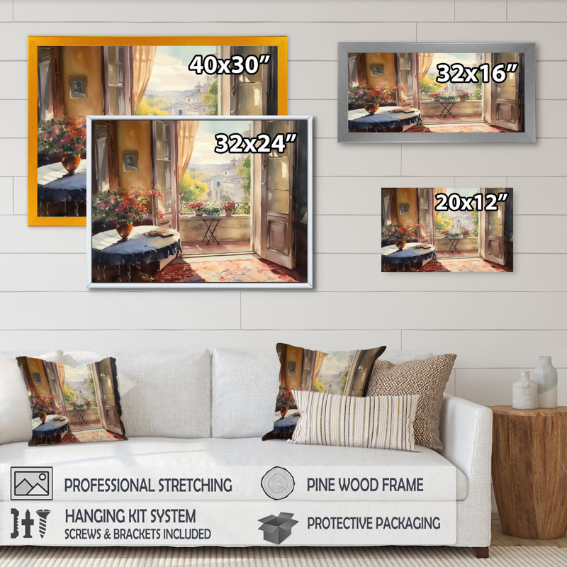 «Beautiful View into Rome Italy», reproduction sur toile tendue, H 12 po x l 20 po x P 1 po