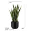 30" Artificial Snake Plants in Black Pots