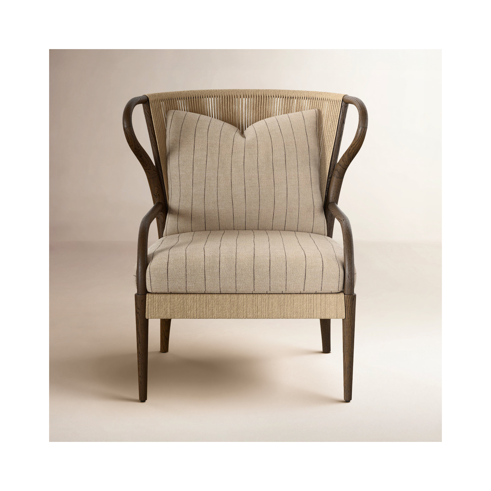Amira Chair, Cream Striped