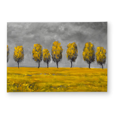 Yellow Trees in a Field Door Mat | Indoor Outdoor Home Decor