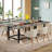 Dosapati 39" Iron Square  Dining Table for Small Space-2042521161-2042522242