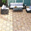 20 carreaux de terrasse imbriqués à carreaux, plancher carré en bois franc d'acacia jaune 12 "x 12" pour patio, banc, bord de piscine